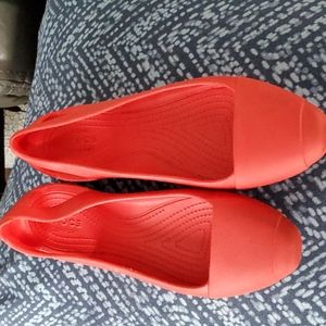 Red or Black Woman's Crocs size 10